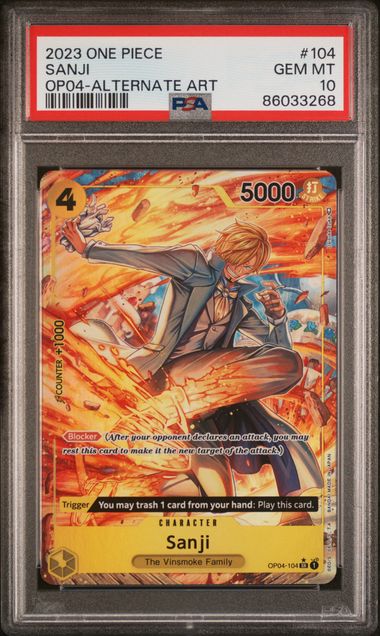 2023 ONE PIECE OP04-KINGDOMS OF INTRIGUE #104 SANJI ALTERNATE ART