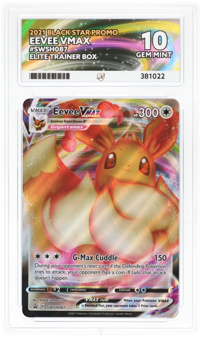 2021 black star promo eevee vmac #swsh087 ace 10