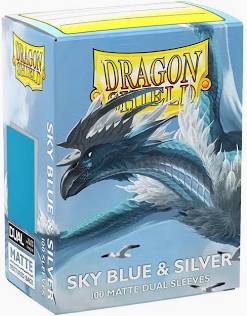 Dragon Shield: Sky Blue & Silver 100pc Matte Dual Sleeves