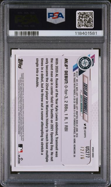 2021 TOPPS UPDATE #US277 TAYLOR TRAMMELL INDEPENDENCE DAY