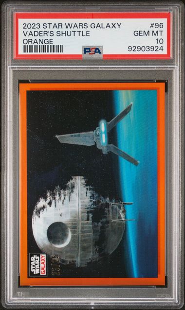 2023 TOPPS CHROME STAR WARS GALAXY #96 VADER'S SHUTTLE ORANGE REFRACTOR