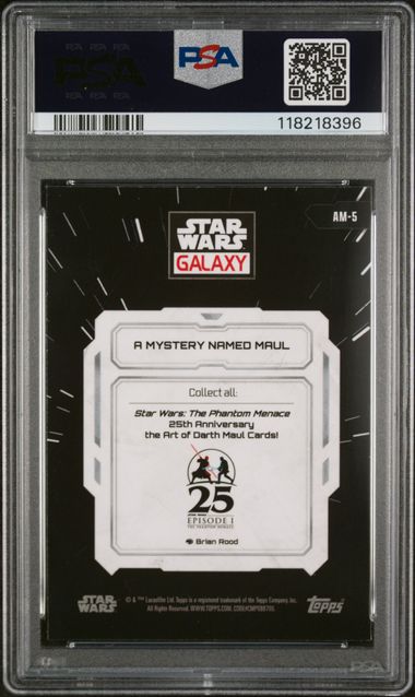 2024 TOPPS CHROME STAR WARS GALAXY PHANTOM MENACE 25TH ANNIVERSARY THE ART OF DARTH MAUL #AM5 A MYSTERY NAMED MAUL TPM 25TH ART OF DARTH MAUL