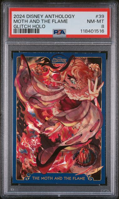 2024 PANINI DISNEY ANTHOLOGY #39 MOTH AND THE FLAME GLITCH HOLO