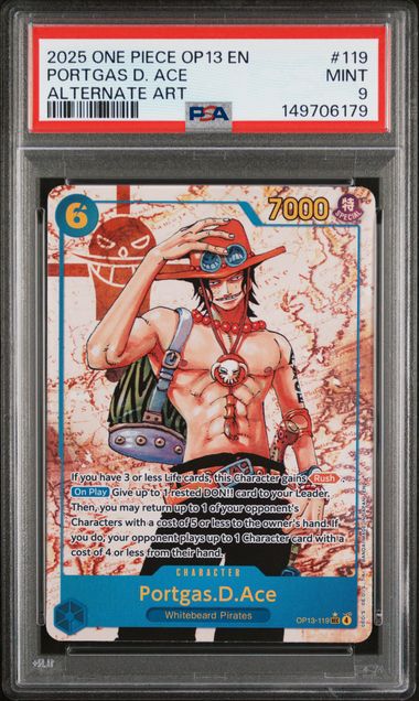 2025 ONE PIECE OP13-CARRYING ON HIS WILL #119 PORTGAS D. ACE ALTERNATE ART