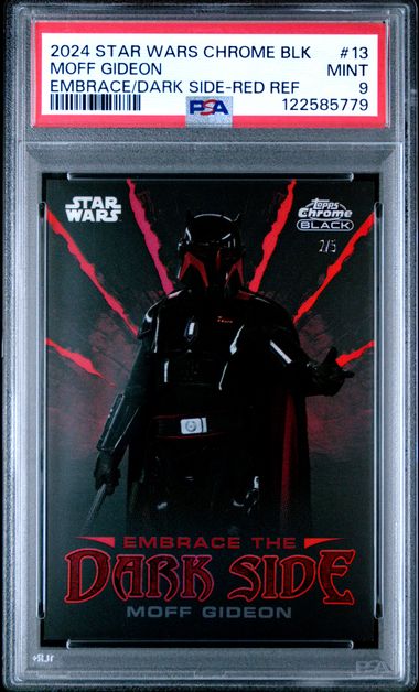 2024 TOPPS STAR WARS CHROME BLACK EMBRACE THE DARK SIDE #13 MOFF GIDEON EMBRACE/DARK SIDE-RED REF