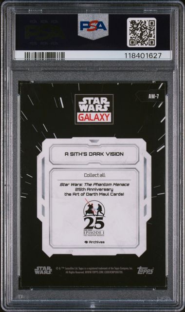 2024 TOPPS CHROME STAR WARS GALAXY PHANTOM MENACE 25TH ANNIVERSARY THE ART OF DARTH MAUL #AM7 A SITH'S DARK VISION TPM 25TH ART OF DARTH MAUL
