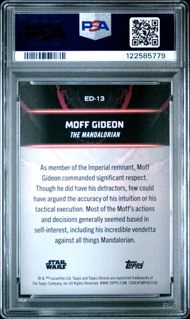 2024 TOPPS STAR WARS CHROME BLACK EMBRACE THE DARK SIDE #13 MOFF GIDEON EMBRACE/DARK SIDE-RED REF