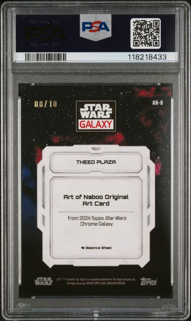 2024 TOPPS CHROME STAR WARS GALAXY ART OF NABOO #AN8 THEED PLAZA ART OF NABOO-X-FRACTOR