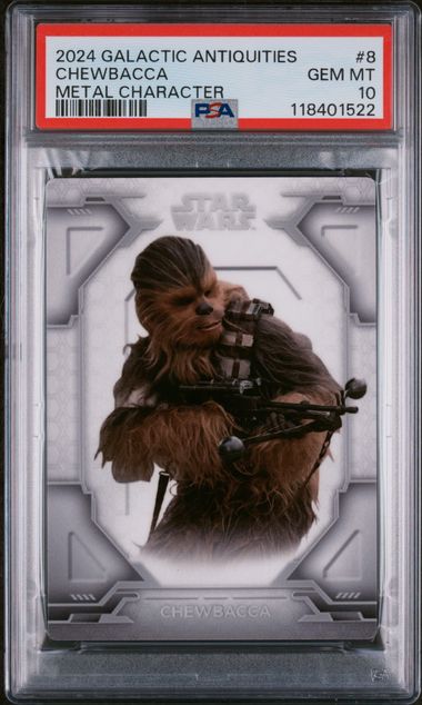 2024 TOPPS STAR WARS GALACTIC ANTIQUITIES METAL CHARACTERS #8 CHEWBACCA METAL CHARACTER