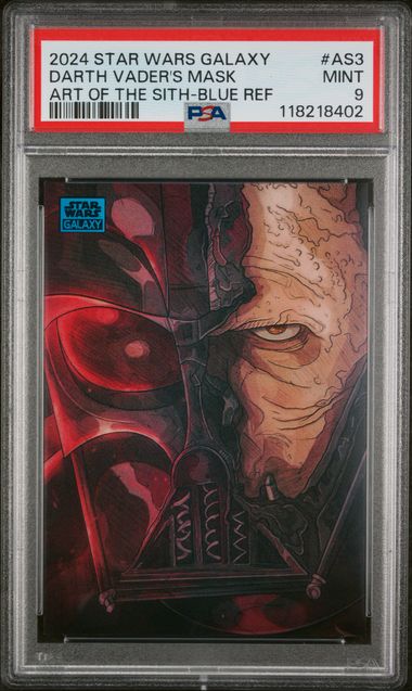 2024 TOPPS CHROME STAR WARS GALAXY ART OF THE SITH #AS3 DARTH VADER'S MASK ART OF THE SITH-BLUE REF2024 TOPPS CHROME STAR WARS GALAXY ART OF THE SITH #AS3 DARTH VADER'S MASK ART OF THE SITH-BLUE REF