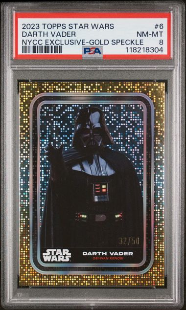 2023 TOPPS STAR WARS NYCC EXCLUSIVES #6 DARTH VADER NYCC EXCLUSIVE-GOLD SPECKLE