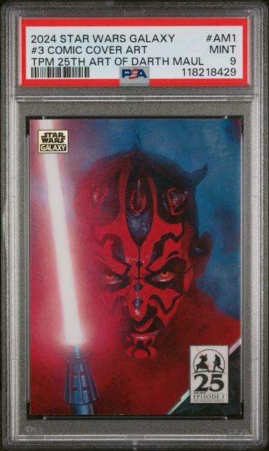 2024 TOPPS CHROME STAR WARS GALAXY PHANTOM MENACE 25TH ANNIVERSARY THE ART OF DARTH MAUL #AM1 #3 COMIC COVER ART TPM 25TH ART OF DARTH MAUL