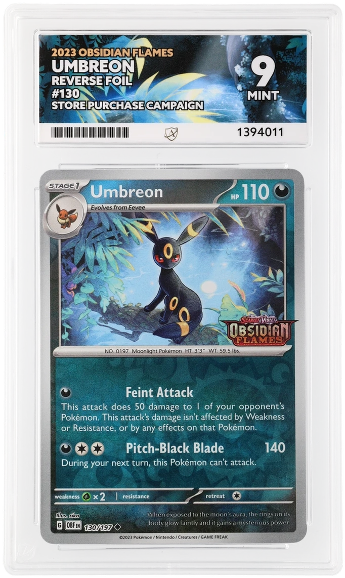 ACE Mint 9 2023 Obsidian Flames Umbreon Reverse Foil #130