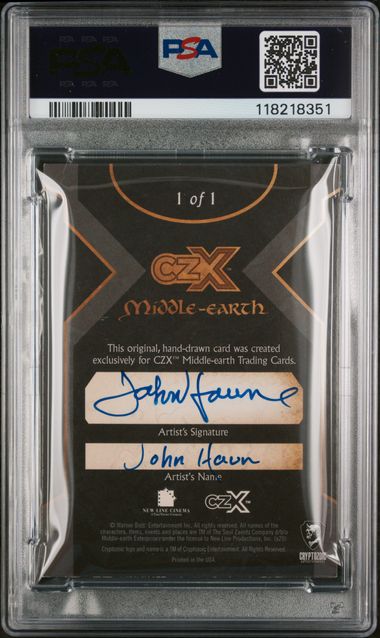 2022 CRYPTOZOIC CZX MIDDLE-EARTH SKETCH CARDS JOHN HAUN SKETCH-WITCH-KING OF ANGMAR