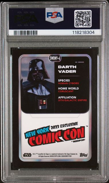 2023 TOPPS STAR WARS NYCC EXCLUSIVES #6 DARTH VADER NYCC EXCLUSIVE-GOLD SPECKLE