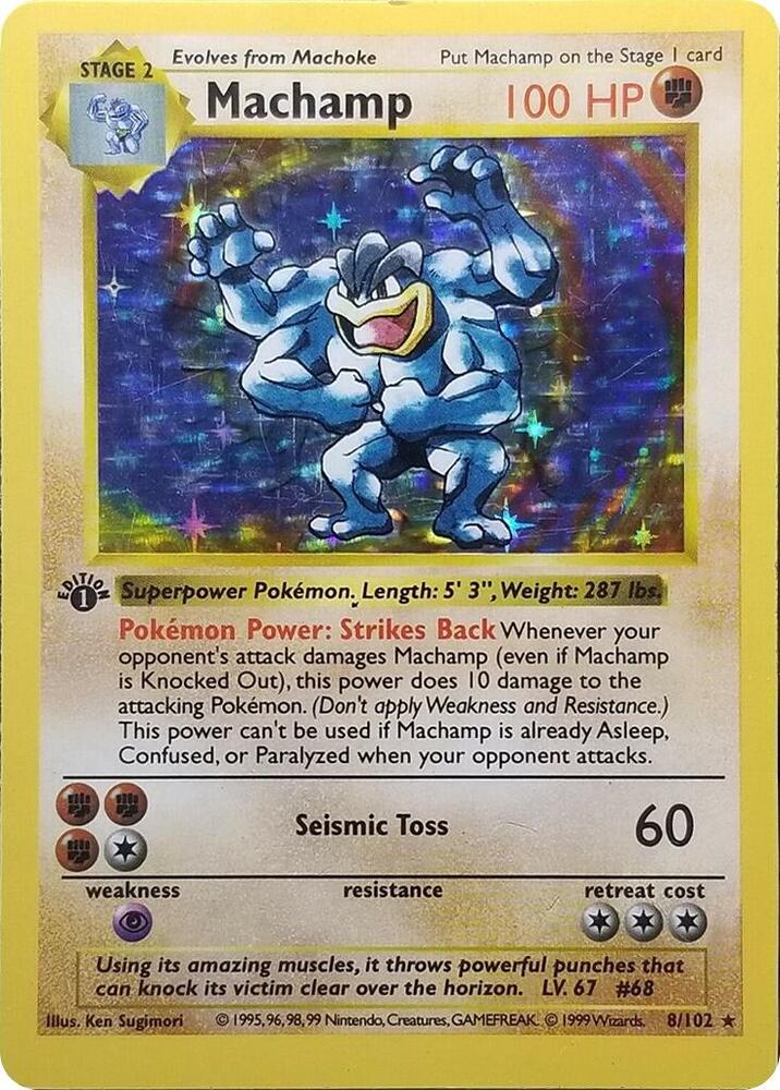 Machamp 8 102 Base Set Shadowless (PR 008/102)