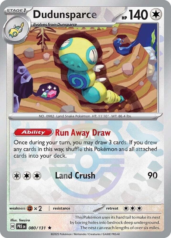 Dudunsparce Master Ball Pattern (PRE 080/131)