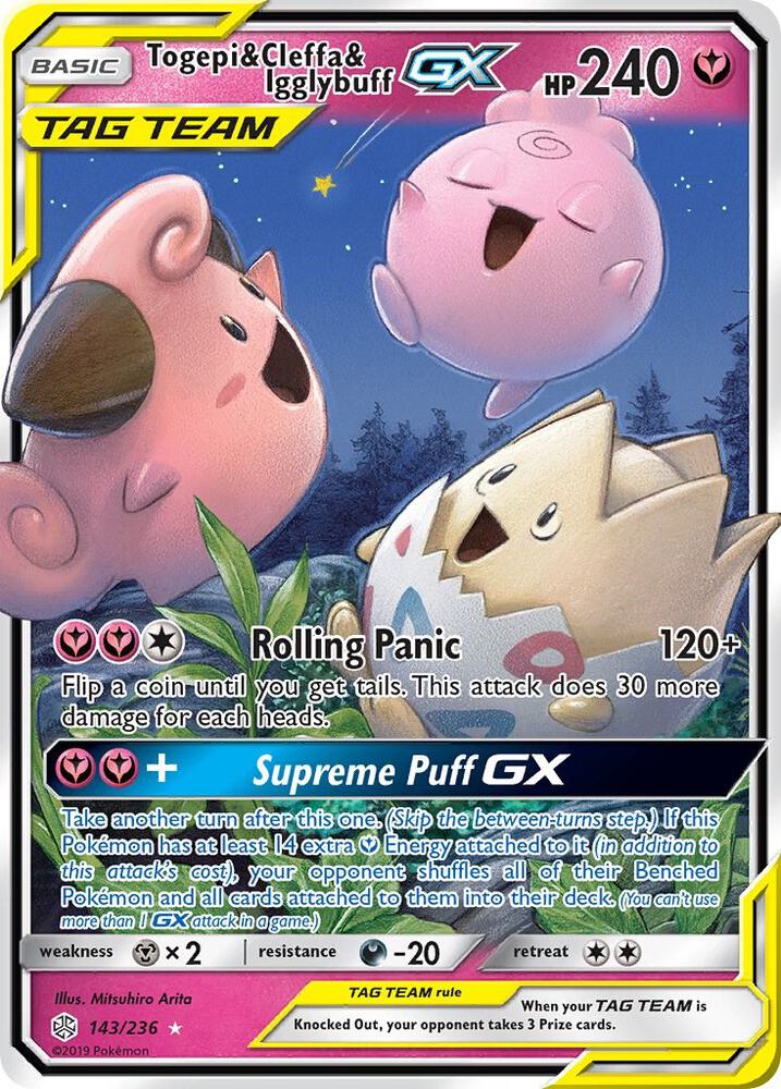 Togepi and Cleffa and Igglybuff GX (SM12 143/236)
