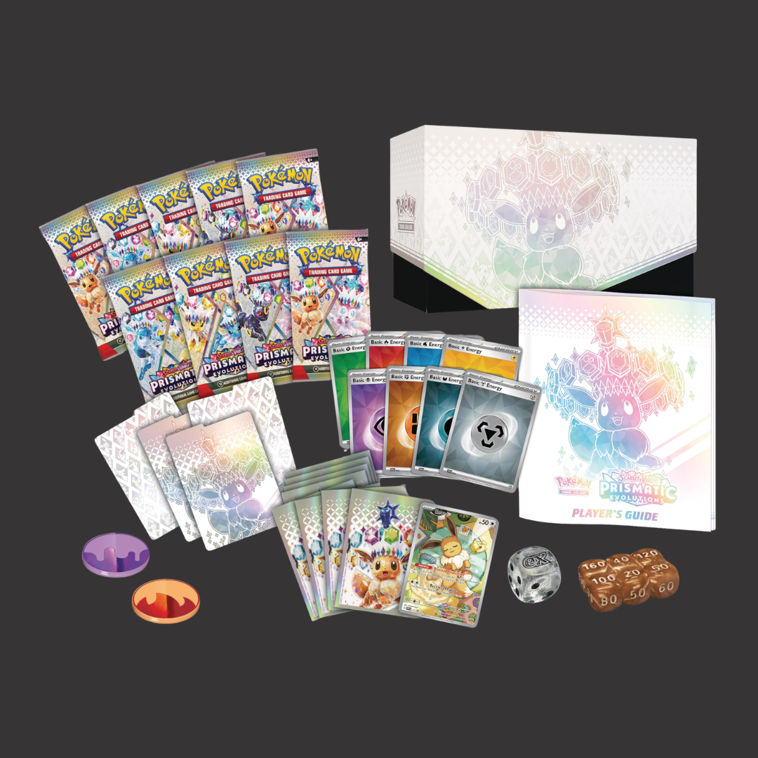Pokémon Prismatic Evolutions Elite Trainer Box contents