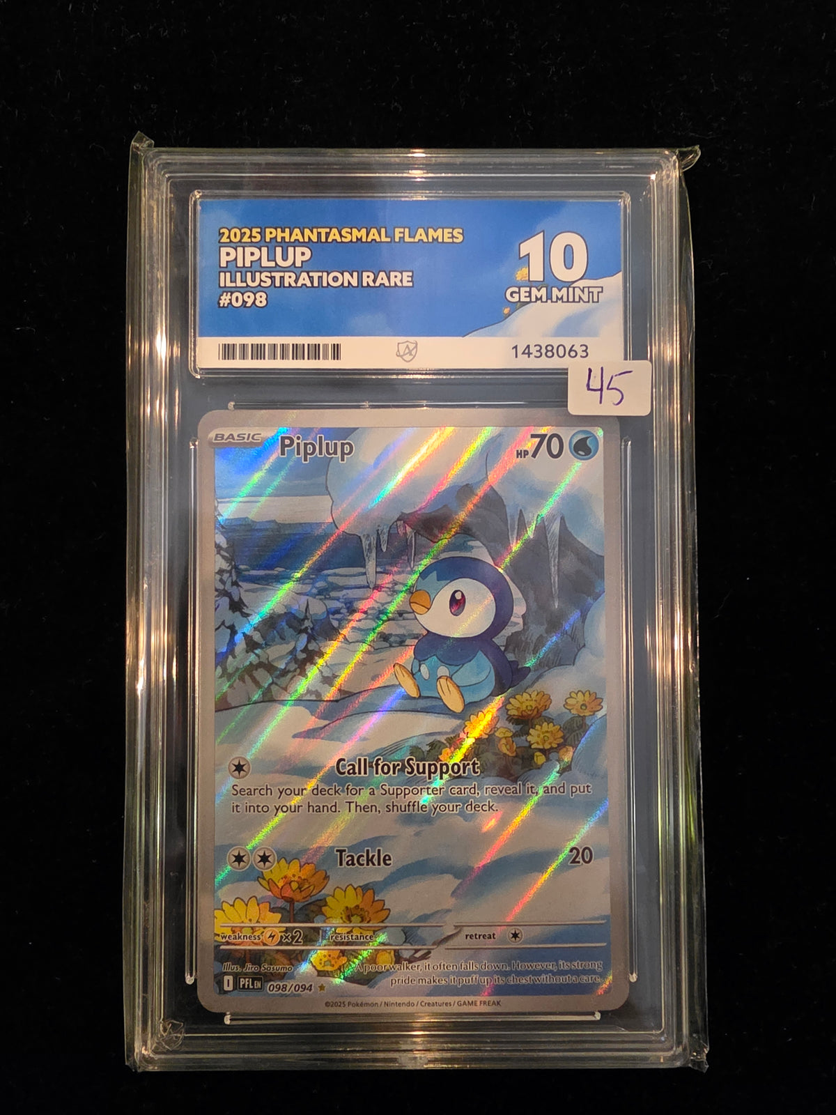 ACE Gem Mint 10 2025 Phantasmal Flames Piplup