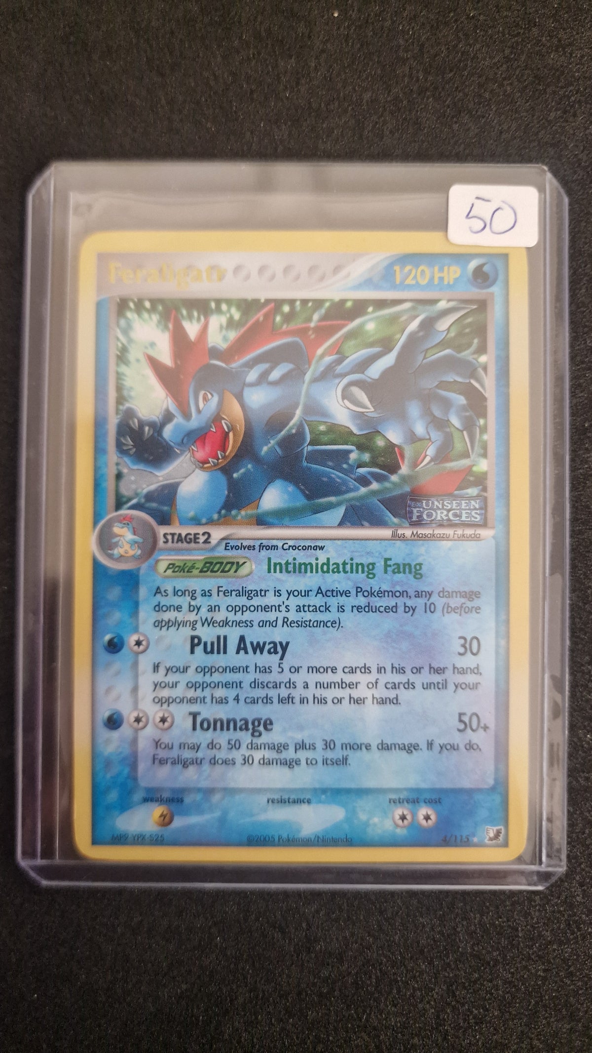 feraligatr 4/115 Reverse stamp 2005