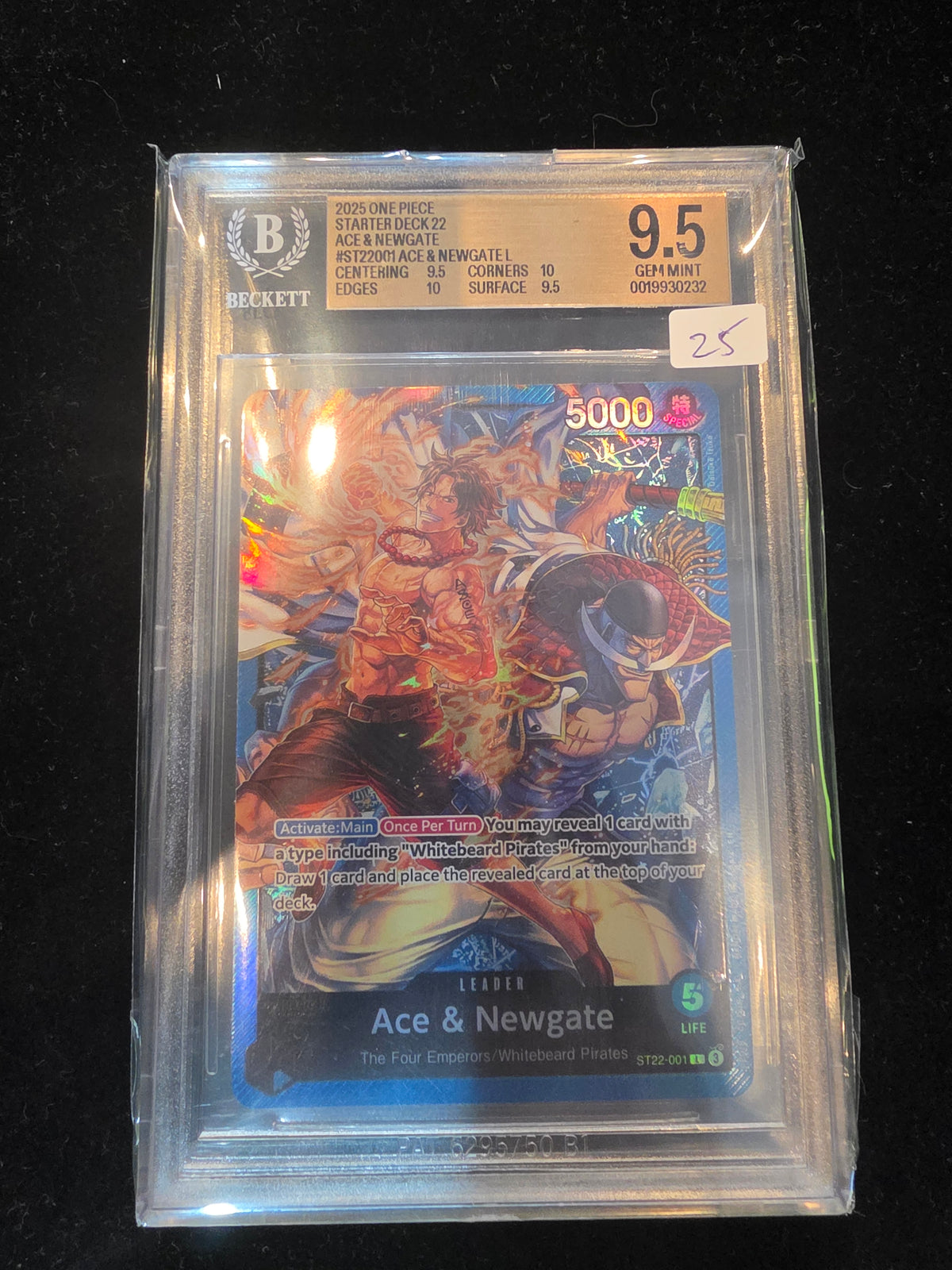 Beckett 9.5 Ace & Newgate Gem Mint ( St22-001 )