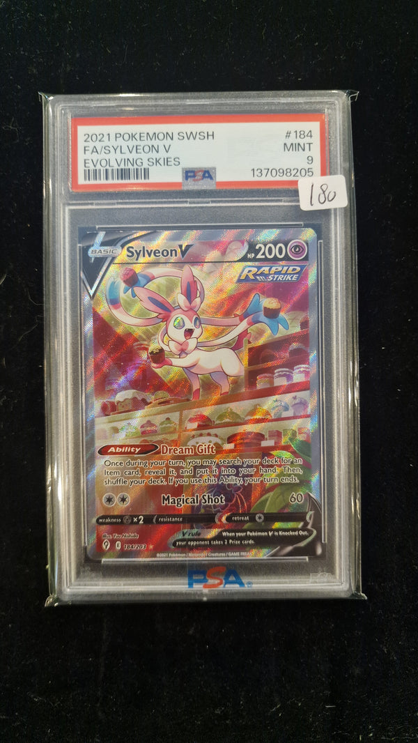 2021 Pokémon Evolving Skies Sylveon V #184 PSA 9