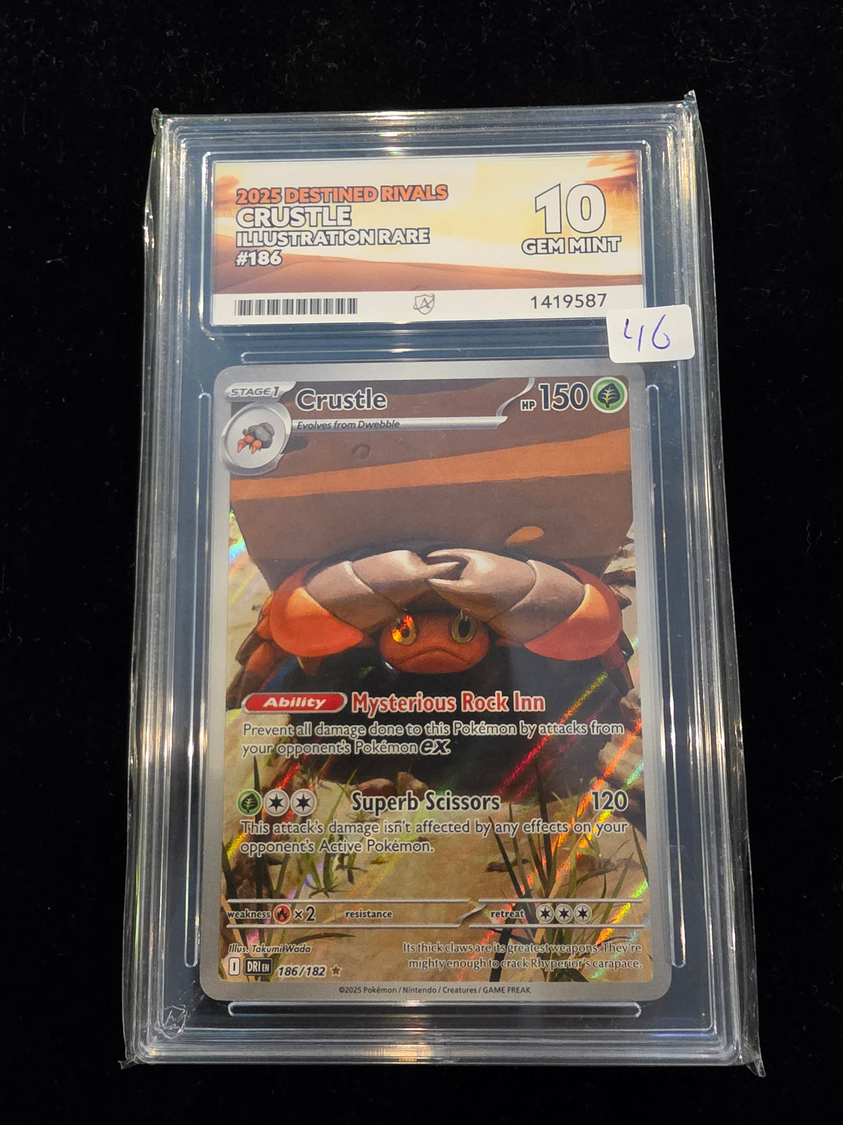 ACE Gem Mint 10 2025 Destined Rivals Crustle
