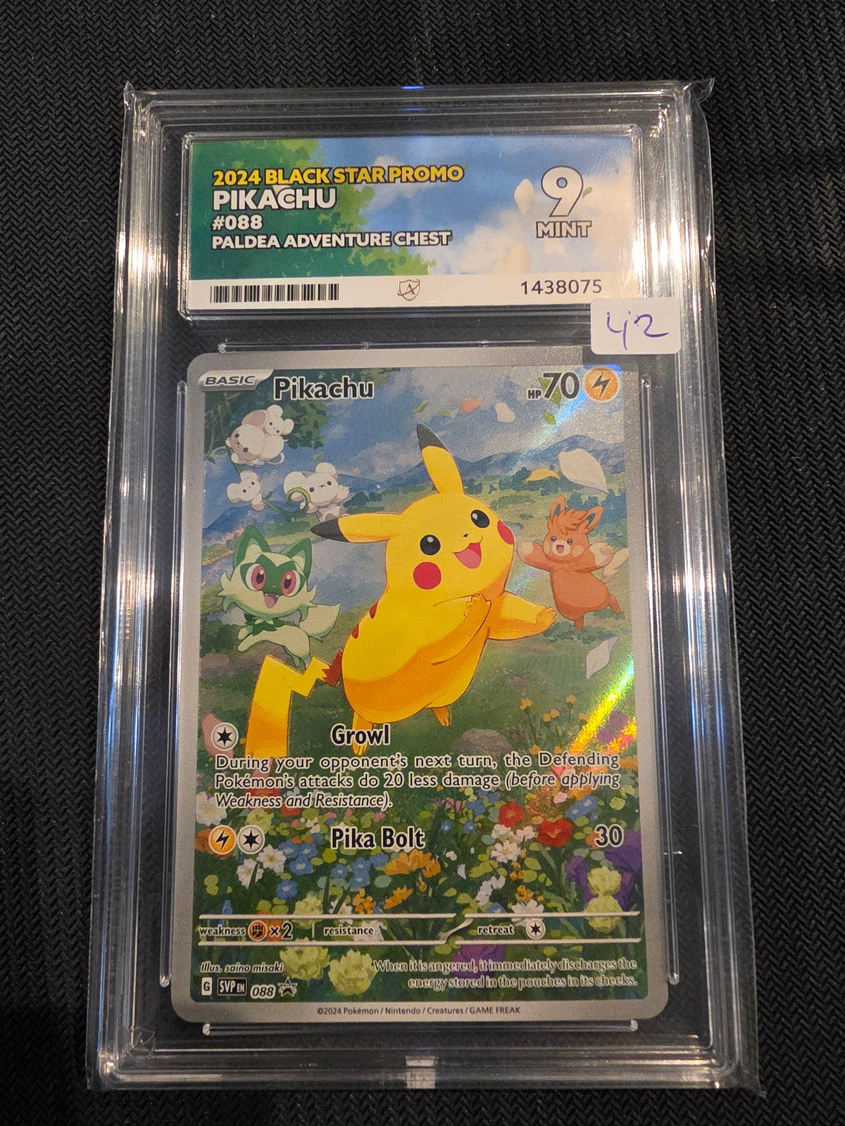ACE Mint 9 2024 Black Star Promo Pikachu